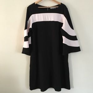 Danny & Nicole Black Striped Dress
